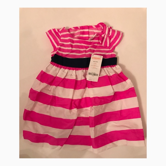 Gymboree Other - NWT Gymboree Pink and White Striped Dress 6-12Mos